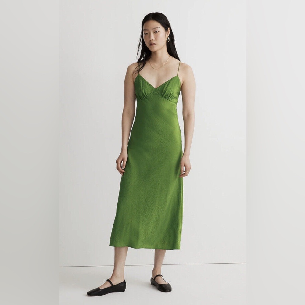 NEW! Madewell The Layton Midi Slip Dress in Palm Leaf